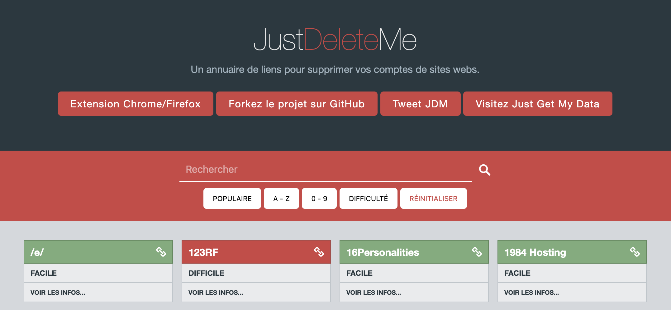 Comment ne pas supprimer facilement vos comptes en ligne avec JustDeleteMe